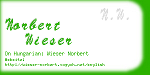 norbert wieser business card